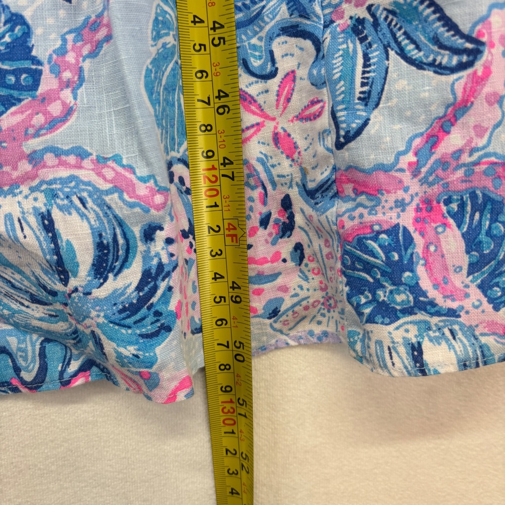 Lilly Pulitzer Amerie Linen Midi Dress Bahamas Beachcomber  Large‎ New Beach - Picture 5 of 10